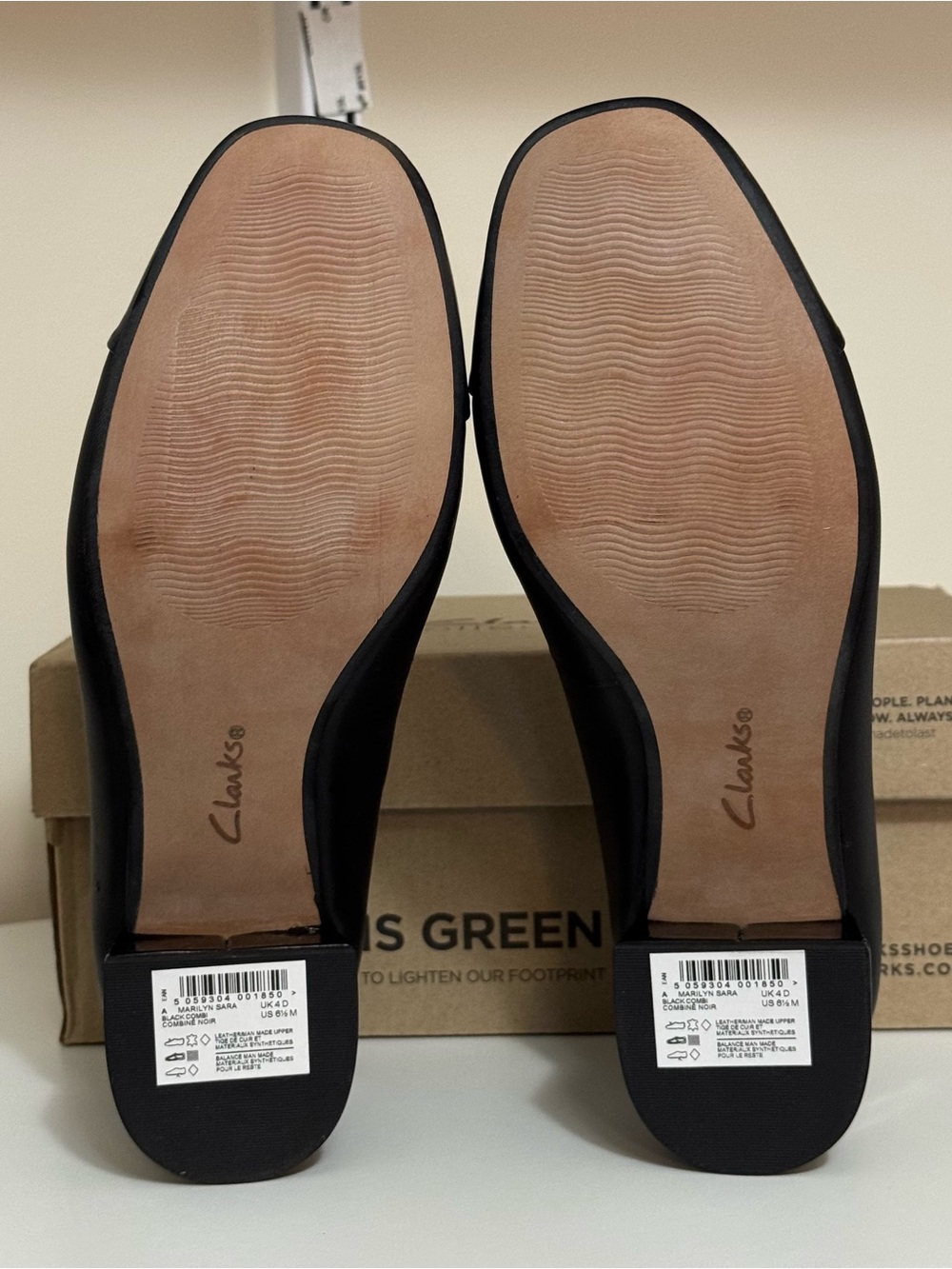 Clarks Collection Women's Marilyn Sara Pumps in Black Combo Leather size 6.5M - Picture 4 of 6